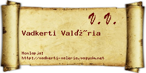 Vadkerti Valéria névjegykártya