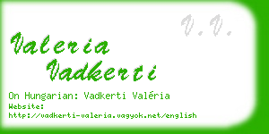 valeria vadkerti business card